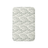 Elegant Sage Cream Minimalist Boho Floral Pattern バスマット (正面縦)