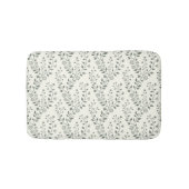 Elegant Sage Cream Minimalist Boho Floral Pattern バスマット (正面)