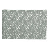 Elegant Sage Cream Minimalist Boho Floral Pattern 枕カバー (裏面)