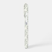 Elegant Sage Cream Minimalist Boho Floral Pattern iPhoneケース (左側面)