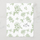 Elegant Sage Floral Modern Script Wedding Menu (裏面)