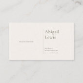 Elegant Sage Forest Gold Frame White Floral 名刺 (裏面)