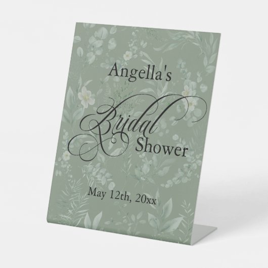 Elegant Sage Green  台座サイン (正面)