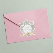 Elegant Sage Green and Gold Art Nouveau シール