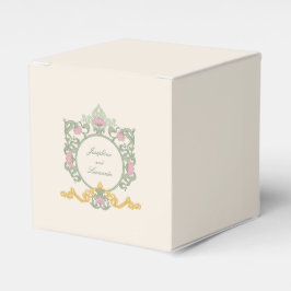 Elegant Sage Green and Gold Art Nouveau フェイバーボックス