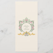 Elegant Sage Green and Gold Art Nouveau メニュー (裏面)