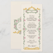 Elegant Sage Green and Gold Art Nouveau メニュー (正面/裏面)