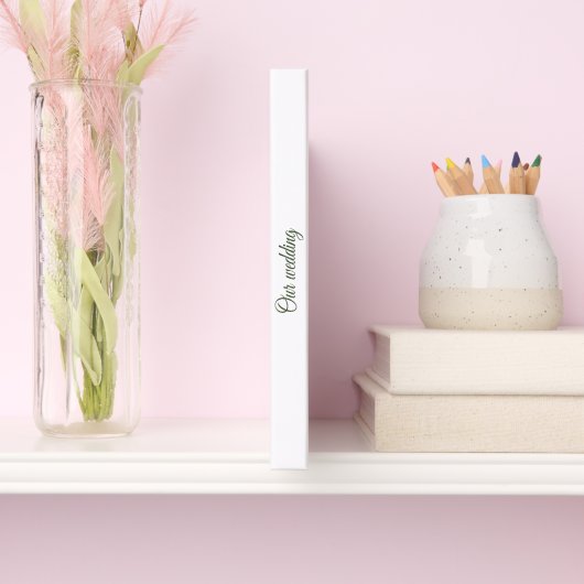 Elegant Sage Green & Beige Foliage Guest Book ゲストブック (背表紙)