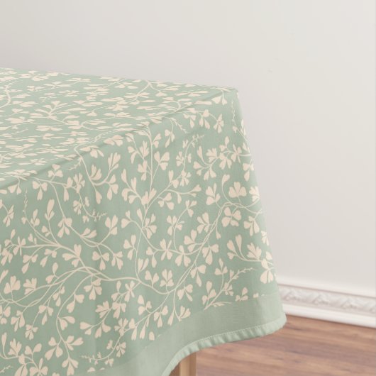 Elegant Sage Green Botanical テーブルクロス (インサイチュ)