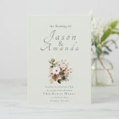 Elegant Sage Green Botanical Garden & Country 招待状 (スタンド正面)