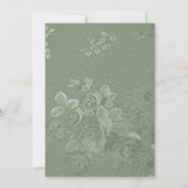 Elegant Sage Green Botanical Garden Wedding 招待状 (裏面)