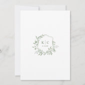 Elegant Sage Green Botanical Garden Wedding 招待状 (裏面)