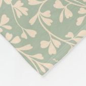 Elegant Sage Green Botanical Personalized フリースブランケット (角)