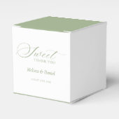 Elegant Sage Green Botanical Wedding  フェイバーボックス (正面サイド)