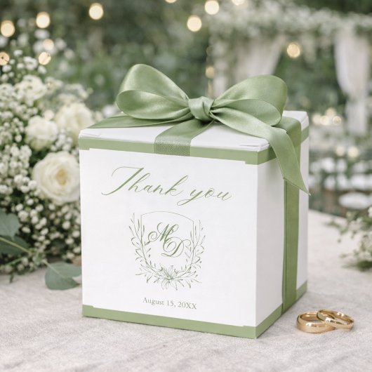 Elegant Sage Green Botanical Wedding  フェイバーボックス