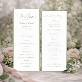 Elegant Sage Green Botanical Wedding  プログラム