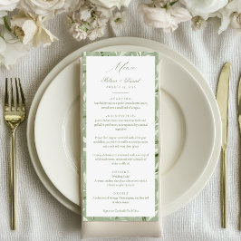 Elegant Sage Green Botanical Wedding  メニュー