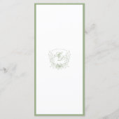 Elegant Sage Green Botanical Wedding  メニュー (裏面)