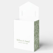 Elegant Sage Green Botanical Wedding  Favor Boxes フェイバーボックス (オープン)