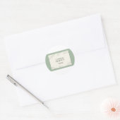 Elegant Sage Green Botanical Wedding Invitation -  ラウンドシール (封筒)