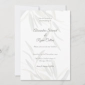 Elegant Sage Green Botanical Wedding Invitation  招待状 (正面)