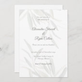 Elegant Sage Green Botanical Wedding Invitation  招待状 (正面/裏面)