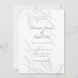 Elegant Sage Green Botanical Wedding Invitation  招待状