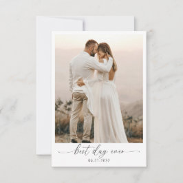  Elegant Sage Green Bow Monogram Photo Wedding サンキューカード