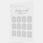 Elegant Sage Green Bow Wedding Seating Acrylic アクリルサイン (傾斜)