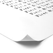 Elegant Sage Green Bow Wedding Seating Charts ポスター (角)