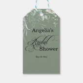 Elegant Sage Green Bridal Shower ギフトタグ (裏面)