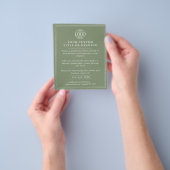 Elegant Sage Green Business Logo Promotional チラシ (手)
