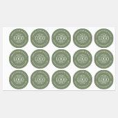 Elegant Sage Green Business Logo Promotional ラベル (シート)