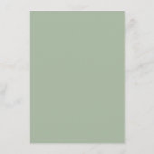Elegant Sage Green Calligraphy エンクロージャーカード (裏面)