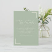 Elegant Sage Green Calligraphy エンクロージャーカード (スタンド正面)