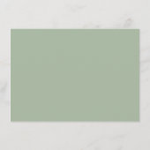 Elegant Sage Green Calligraphy エンクロージャーカード (裏面)