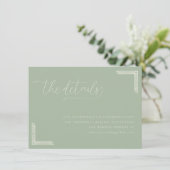 Elegant Sage Green Calligraphy エンクロージャーカード (スタンド正面)