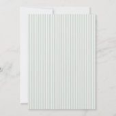 Elegant Sage Green Calligraphy Baptism 招待状 (裏面)