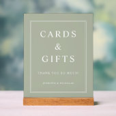 Elegant Sage Green Cards And Gifts Wedding アクリルサイン (ニュートラル)