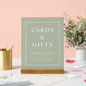 Elegant Sage Green Cards And Gifts Wedding アクリルサイン (ウェディング)