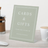 Elegant Sage Green Cards And Gifts Wedding 台座サイン (インサイチュ)