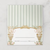 Elegant Sage Green Cherub Wedding Place Card プレイスカード (外部開封)