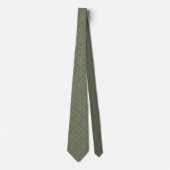 Elegant Sage Green Damask Pattern  ネクタイ (正面)
