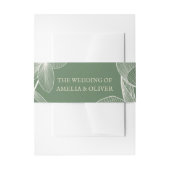 Elegant Sage Green Eucalyptus Wedding Invitation  招待状ベリーバンド (正面例)