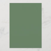Elegant Sage Green Eucalyptus Wedding Invitation 招待状 (裏面)