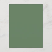 Elegant Sage Green Eucalyptus Wedding Reception エンクロージャーカード (裏面)