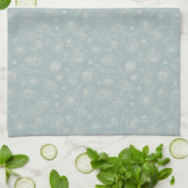 Elegant Sage Green Floral Kitchen Towel キッチンタオル (折り畳み)