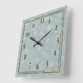 Elegant Sage Green Floral Wall Clock - Home Gift スクエア壁時計 (傾斜)