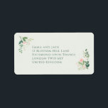 Elegant sage green floral wedding address ラベル<br><div class="desc">This elegant sage green floral wedding address label design features soft watercolour greenery and blush flowers framing classic serif typography. Perfect for return addresses on wedding invitations, save the dates, and thank you cards, it adds a refined romantic touch to your envelopes. The gentle pastel colours and minimalist layout suit...</div>