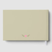 Elegant Sage Green Floral Wedding Guest Book ゲストブック (裏面)
